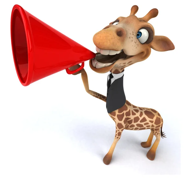 Diversión jirafa de dibujos animados — Foto de Stock