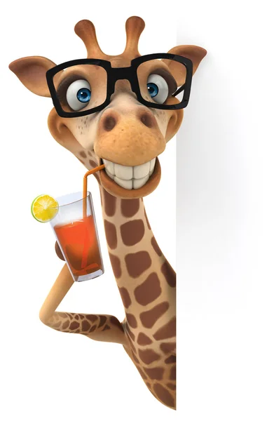 Fun cartoon giraffe — Stock Photo, Image