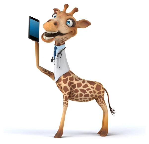 Girafe de dessin animé amusant — Photo