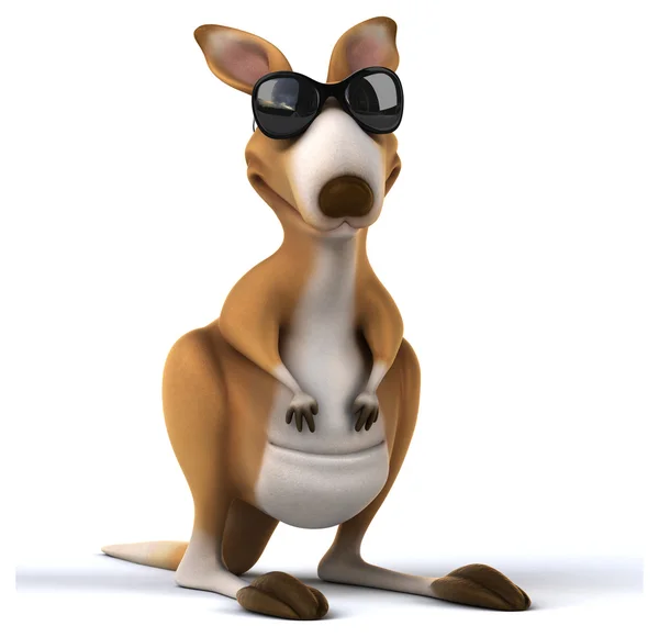 Grappige cartoon kangoeroe — Stockfoto
