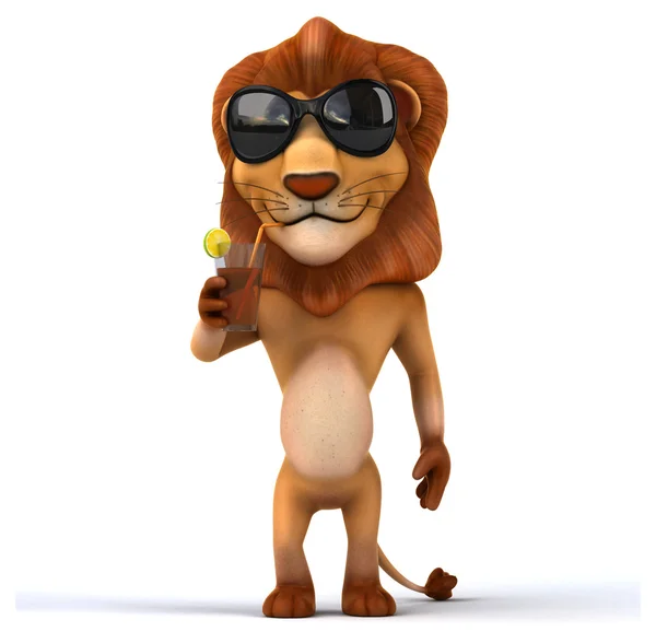 Fun cartoon lion — Stock Photo, Image