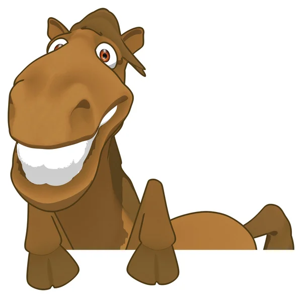 Zábavné kreslený kůň — Stock fotografie