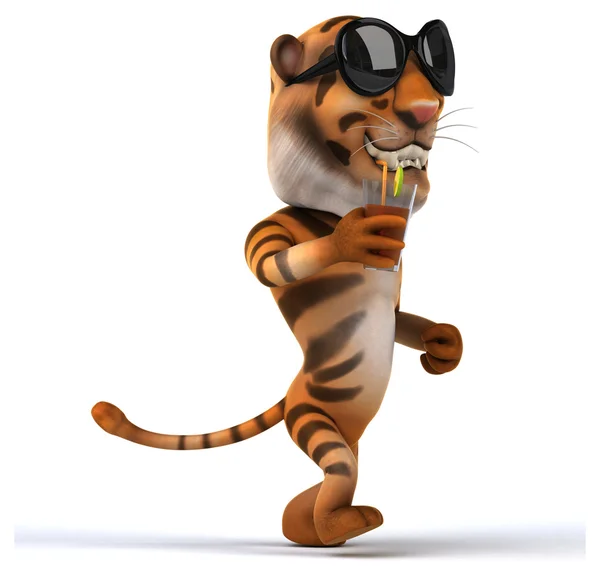 Gracioso tigre de dibujos animados —  Fotos de Stock