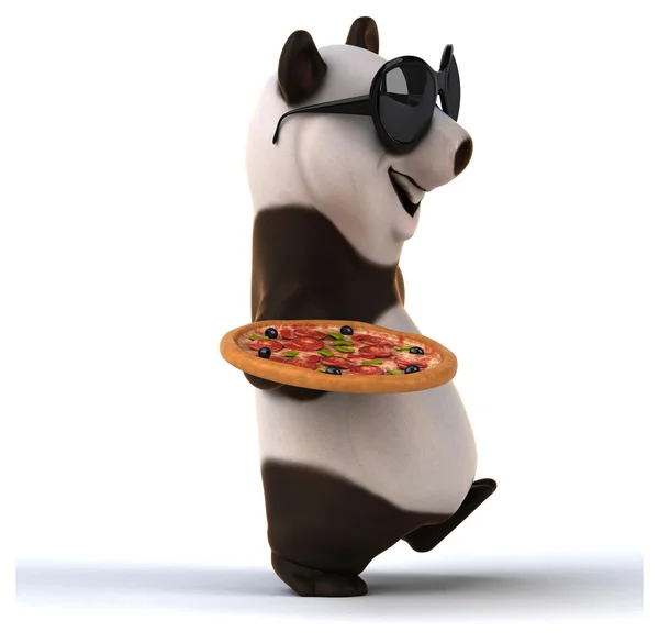 Rolig tecknad panda — Stockfoto