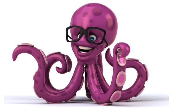Chobotnici vtipné kreslené — Stock fotografie