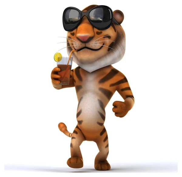 Funny cartoon tiger — Stock Photo, Image