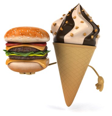Burger ile dondurma