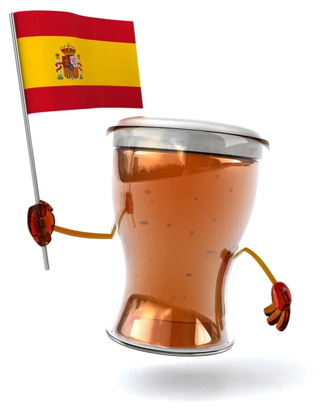 Fun beer with flag — Stock Photo, Image