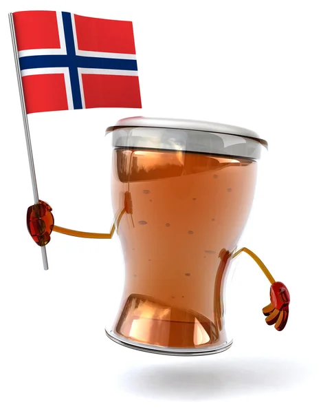 Fun beer with flag — Stock Photo, Image