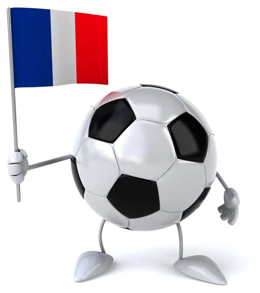 漫画国旗とサッカー ボール — ストック写真