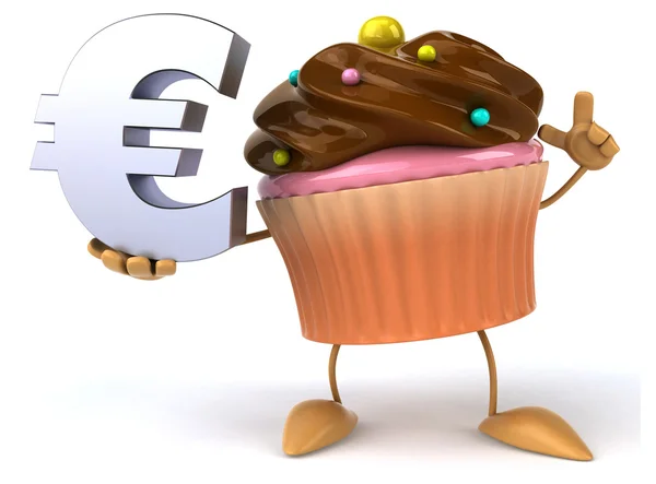 Leuke cartoon cupcake — Stockfoto