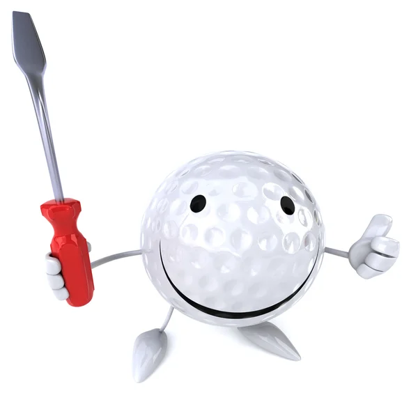 Cartoon golfbal — Stockfoto