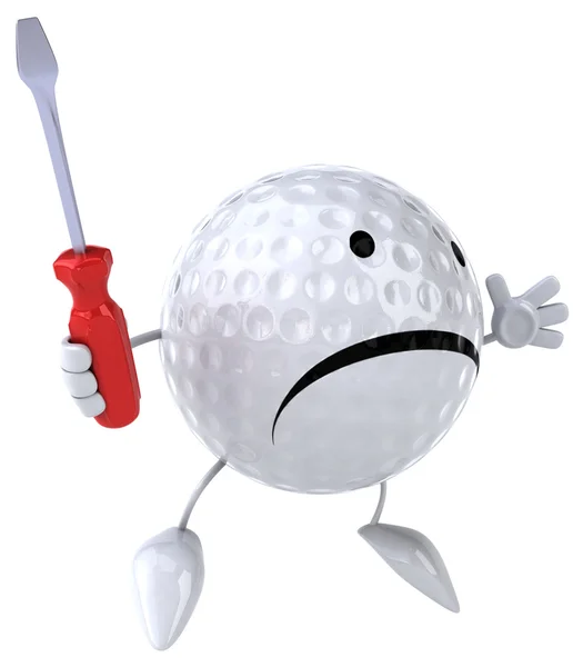 Kreslený golfový míček — Stock fotografie