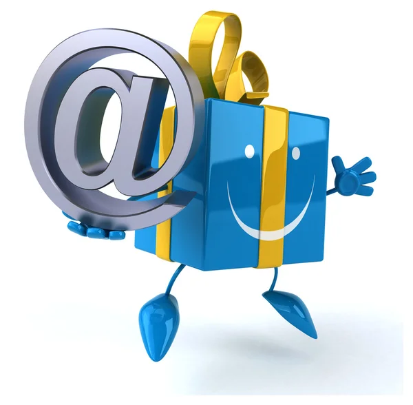 Leuk cadeau met e-mail teken — Stockfoto