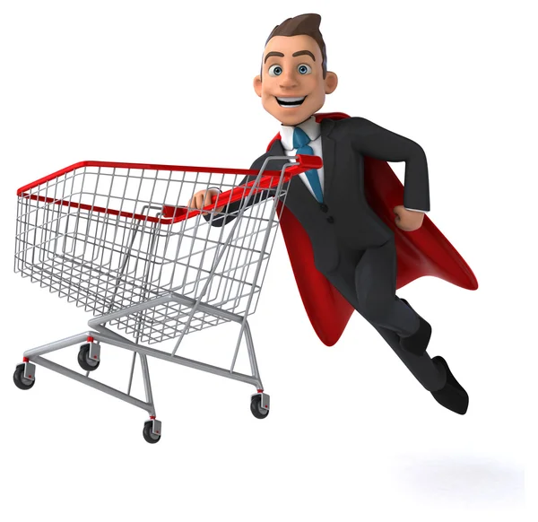 Fun cartoon businessman — Stock Photo, Image