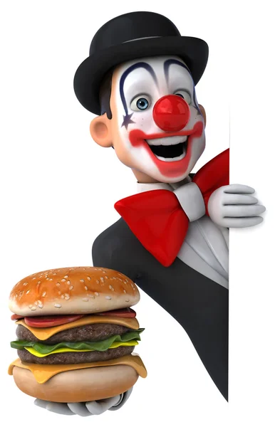 Spaß Cartoon Clown — Stockfoto