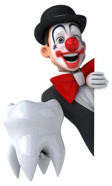 Fun cartoon clown — Stock Photo, Image