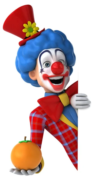 Leuke cartoon clown — Stockfoto