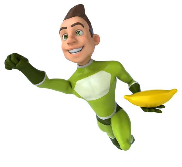 Fun cartoon superhero — Stock Photo, Image