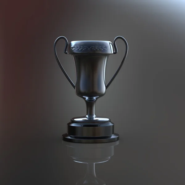 Trophy på mörk grå bakgrund — Stockfoto