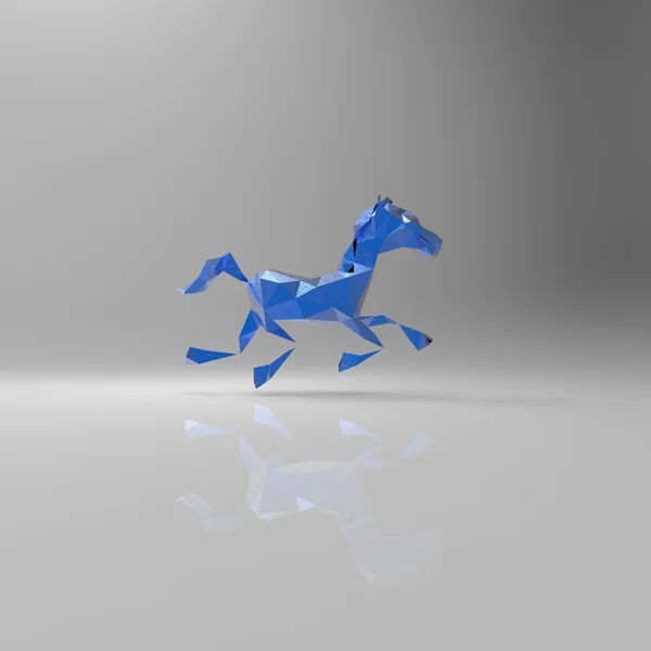 Horse on grey background — Stock Photo, Image