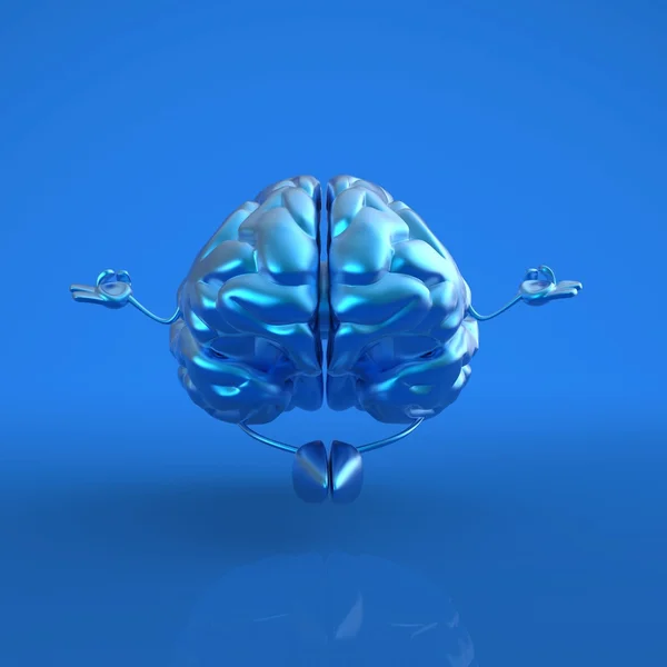 Divertido cerebro de dibujos animados — Foto de Stock