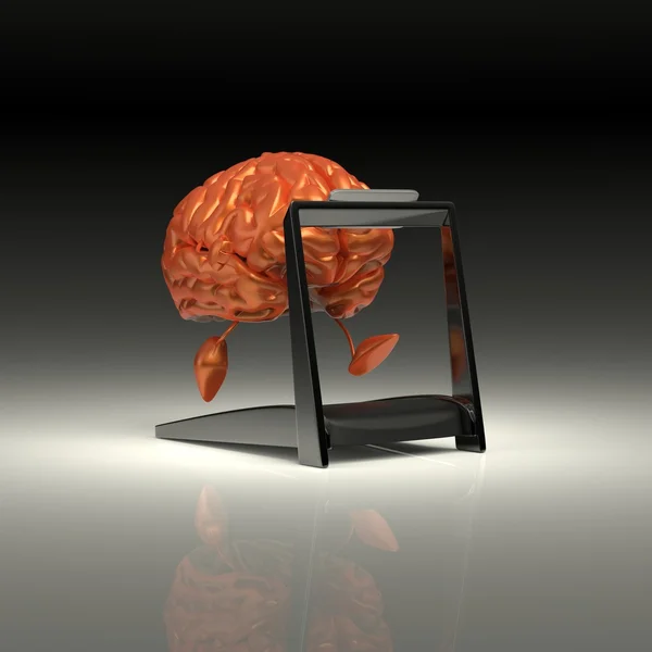 Divertido cerebro de dibujos animados — Foto de Stock