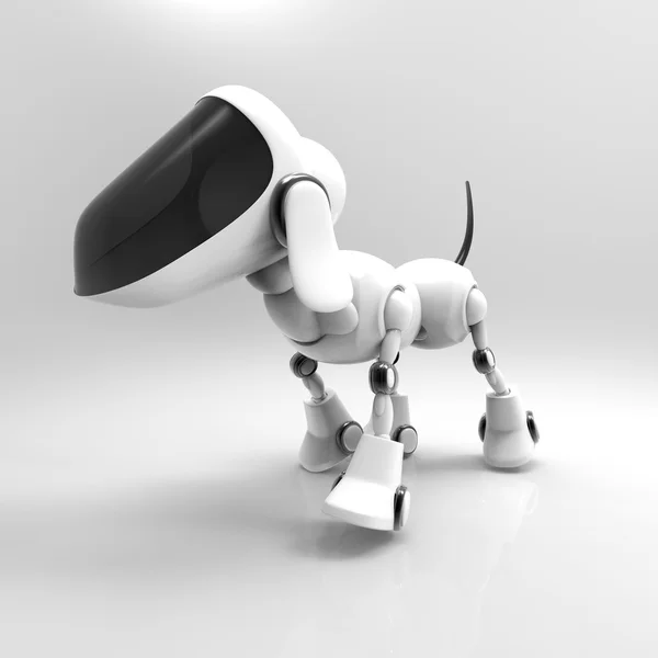 Robot pes kreslený — Stock fotografie