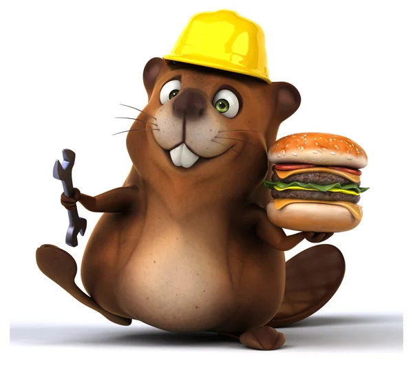 Funny cartoon beaver — Stock Photo, Image