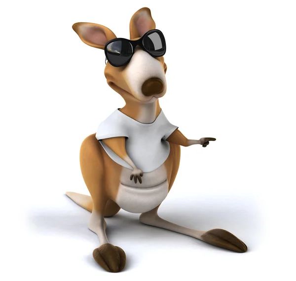 Funny cartoon kangaroo — Stock Photo, Image