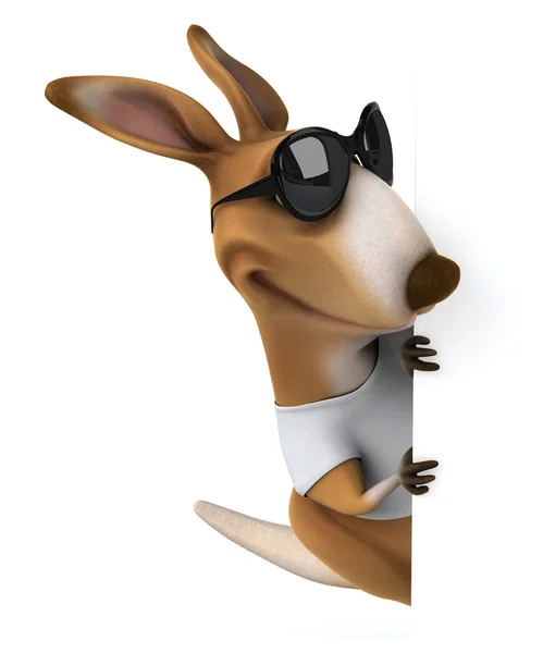 Funny cartoon kangaroo — Stock Photo, Image