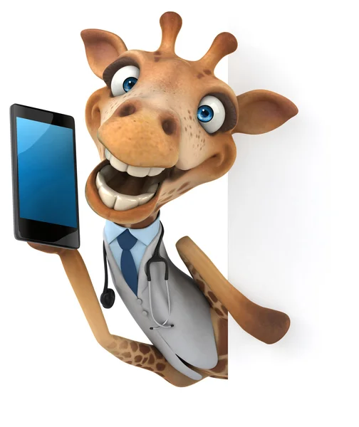 Leuke cartoon giraffe — Stockfoto