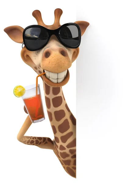 Fun cartoon giraffe — Stock Photo, Image