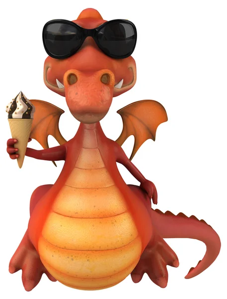 Roliga tecknade dragon — Stockfoto