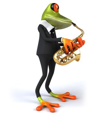 Eğlenceli çizgi film kurbağa