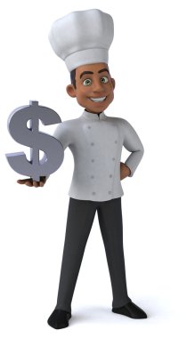 Dolar işareti olan eğlenceli Şef