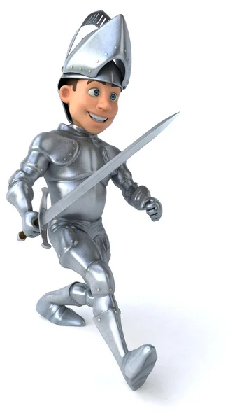 Fun cartoon knight — Stock Photo, Image