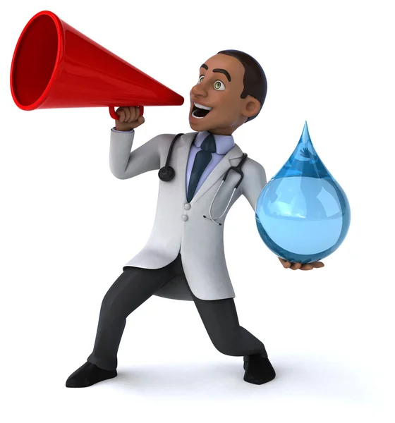 Rolig läkare med vattendroppe — Stockfoto