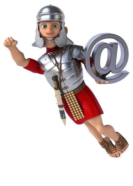 Římský voják znakem e-mailu — Stock fotografie