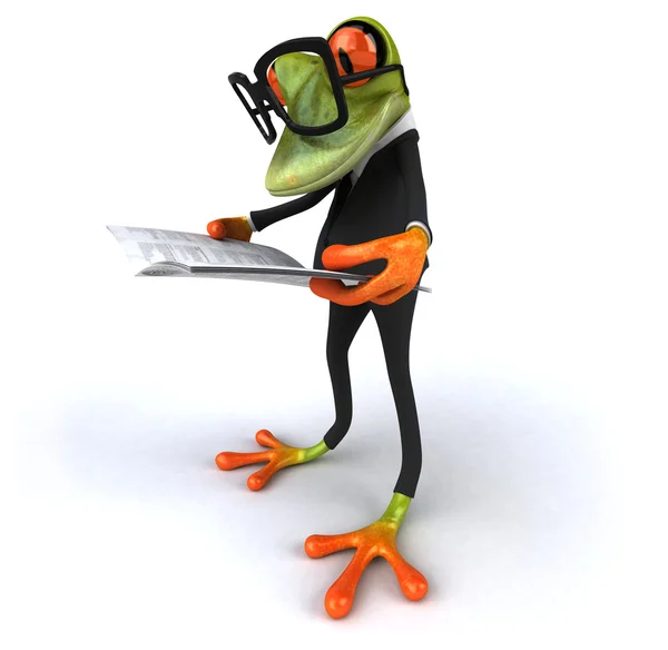 Fun cartoon frog — Stock Photo, Image