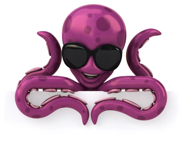 Leuke octopus in zonnebril — Stockfoto