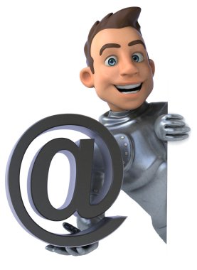 Eğlenceli knight ile e-posta simgesi