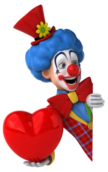 Веселый мультяшный клоун — стоковое фото