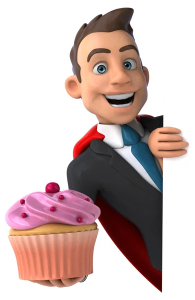 Fun cartoon businessman — Stock Photo, Image