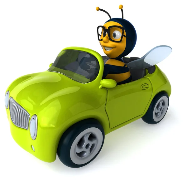 Leuk bee in een auto — Stockfoto