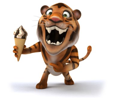 Eğlenceli çizgi film kaplan