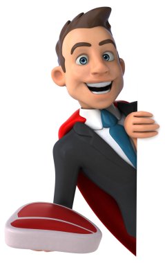 Eğlenceli karikatür işadamı