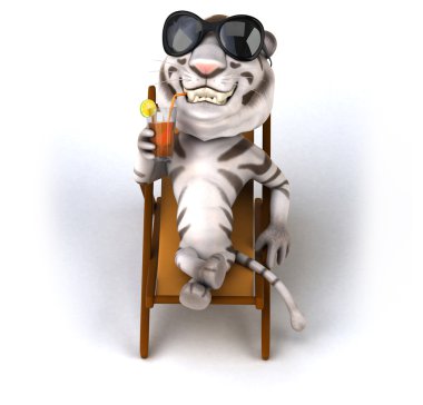 Komik çizgi film kaplanı.