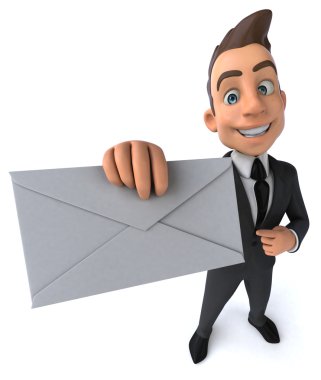 Eğlenceli karikatür işadamı