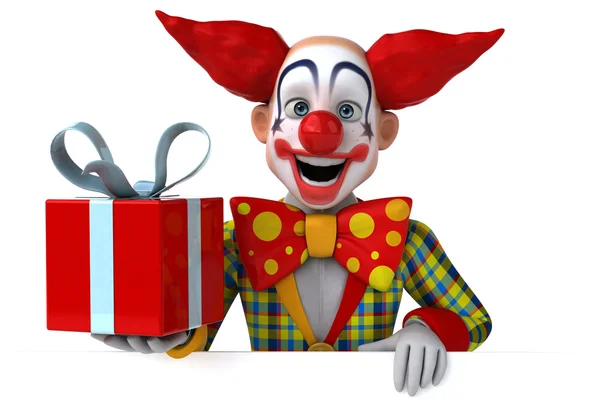 Fun cartoon clown — Stock Photo, Image